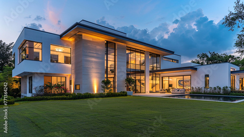 old house in the evening