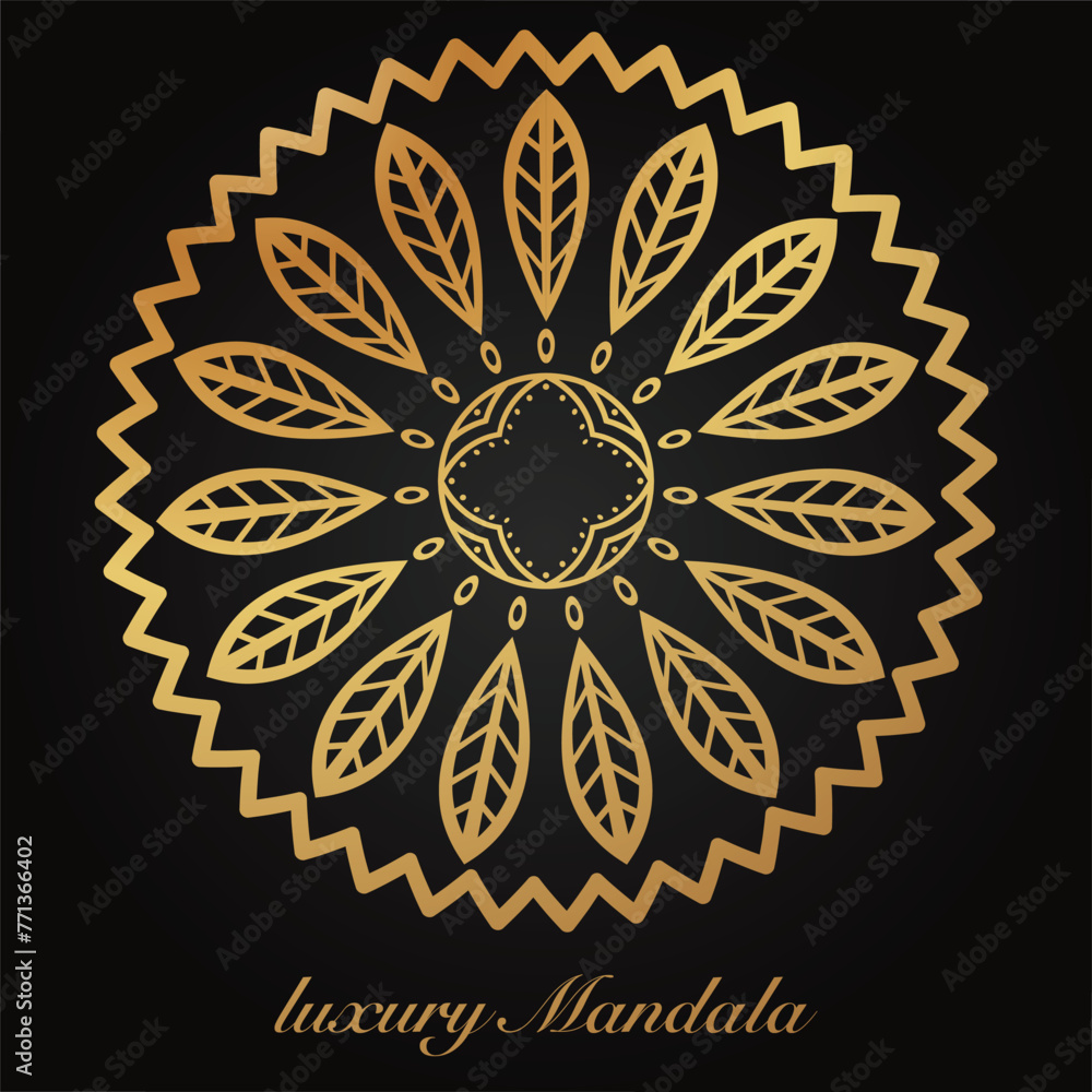 Fototapeta premium Elegant luxury mandala pattern background, circular pattern vector design