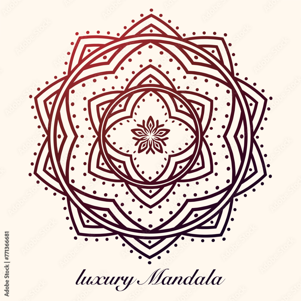 Elegant luxury mandala pattern background, circular pattern vector design