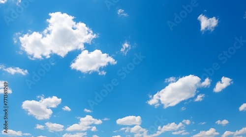 Blue sky with white clouds background