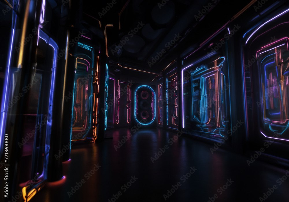 The city skyline is ablaze with neon. The city skyline is ablaze with neon.