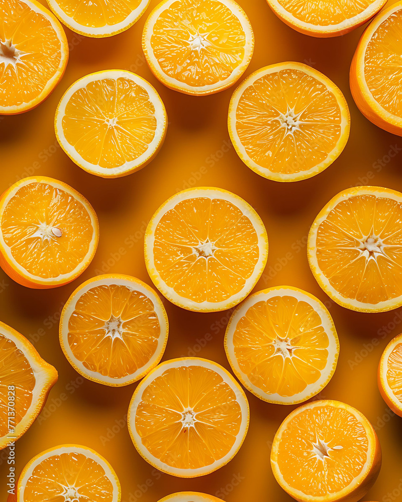 Orange slices background Orange slices background