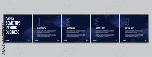 Set of LinkedIn carousel post, social media Instagram carousel post, modern and editable business carousel template design