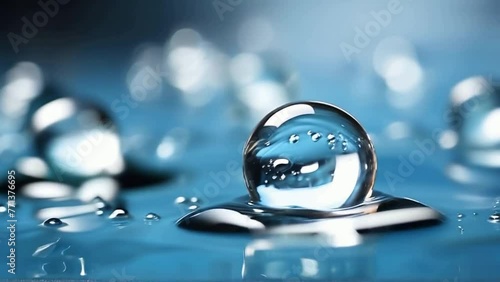 Water bubbles on the water photo