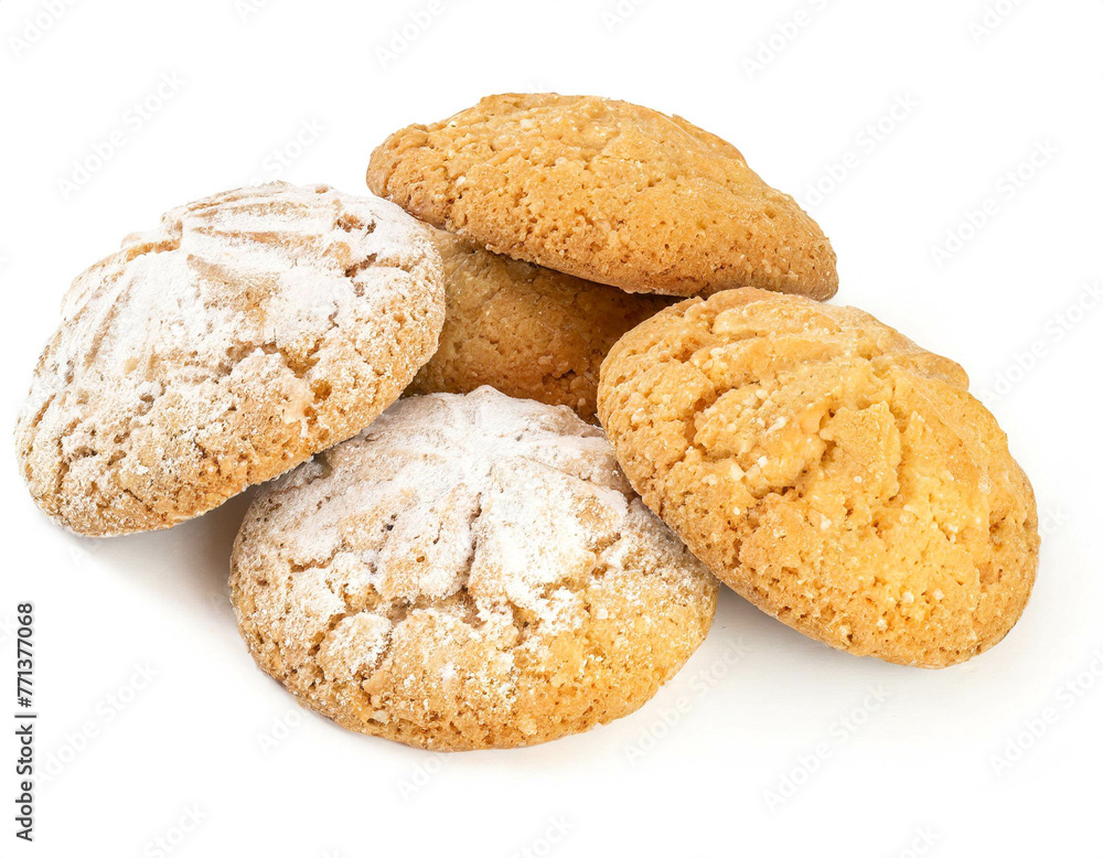 Amaretti Kekse isoliert auf weißen Hintergrund, Freisteller Amaretti Kekse isoliert auf weißen Hintergrund, Freisteller