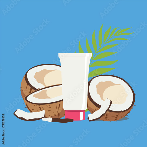 coconut cream illustration