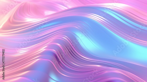 Wallpaper Mural Tranquil Holographic Currents: Peaceful currents flow in a holographic realm. Torontodigital.ca