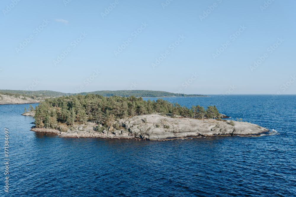 small rocky island on Lake Ladoga