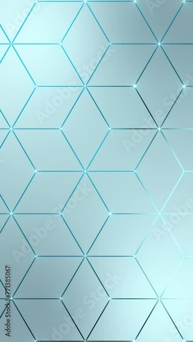 Hexagon Mesh with Blue Background. Hexagon shapes with spot lights and blue color background, vertical resolution.
