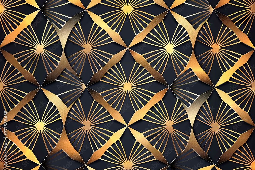 Luxury wallpaper design template. Design for packaging design, social media post, cover, banner, creative post, Gold geometric pattern design vector
