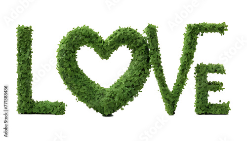 green text heart