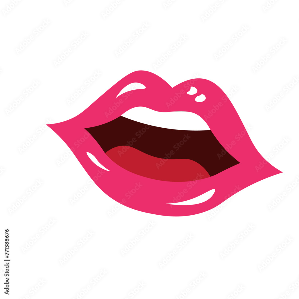 Sexy red lips isolated on transparent background. Vector illustration. Sexy red lips isolated on transparent background. Vector illustration.