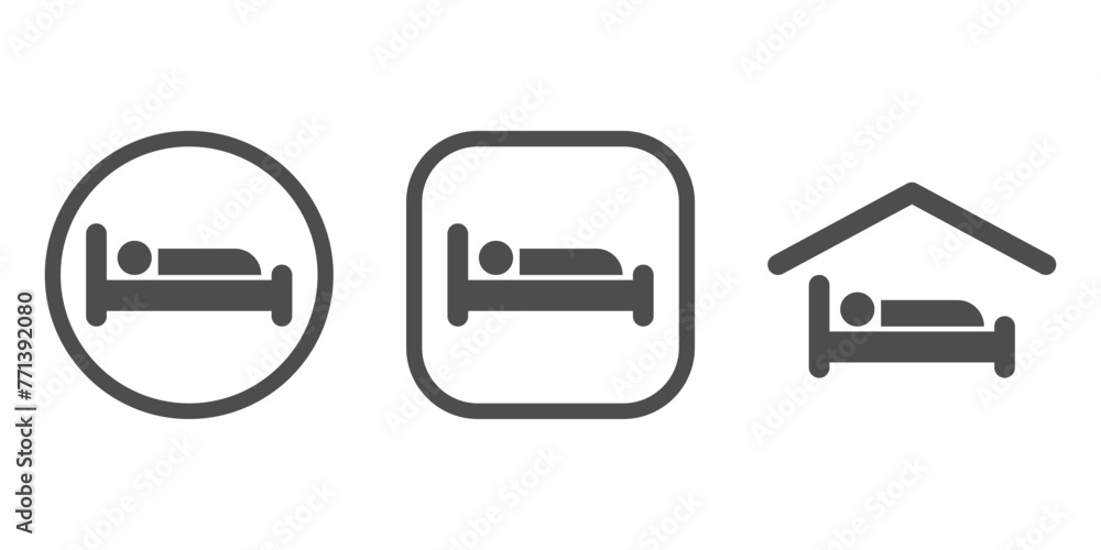 vector icon of bed or hotel location, lodging location icon vector icon of bed or hotel location, lodging location icon
