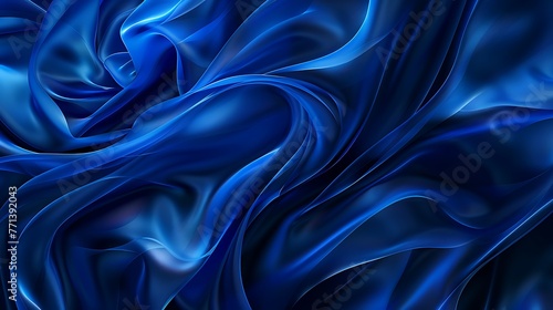 Abstract dark blue shape with different shades