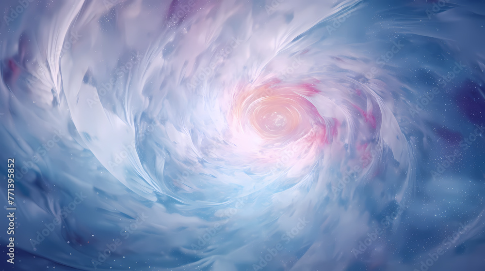 Obraz premium Glittering Particle Swirl - Water, Ice, Snow, Abstract Background