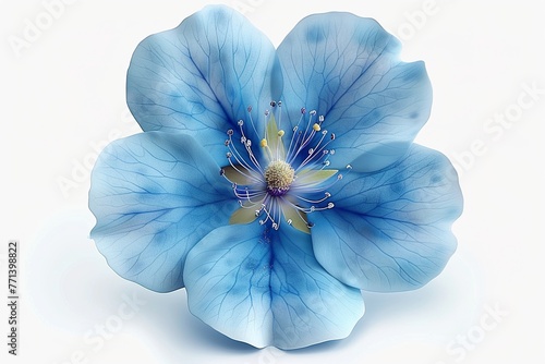 blue flower isolated on transparent background 