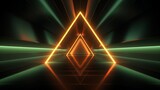 Neon triangle background perfect for modern designs, techno parties, abstract concepts, futuristic projects, and vibrant digital artwork.