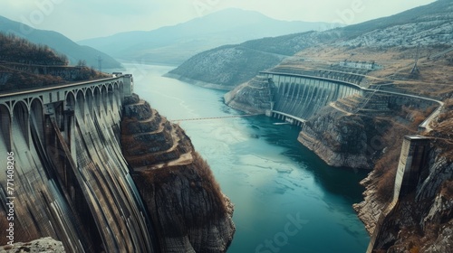 Majestic Dam and River in View