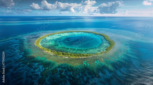 Island Floating in the Ocean