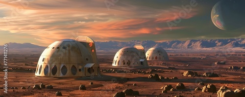 Futuristic Domed Habitat Enclosures for Open Source Mars Colonization and Terraforming Research