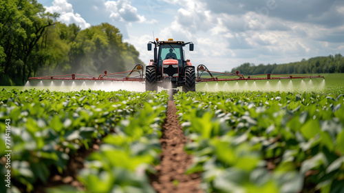 spraying agricultural field farm landscape photo