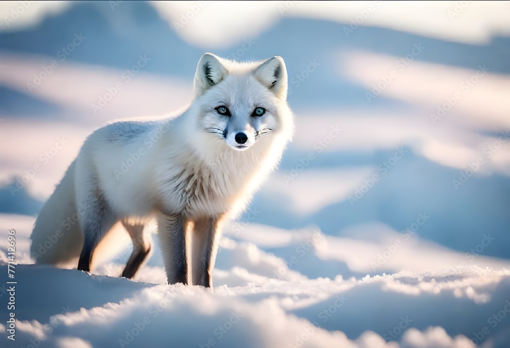 white fox in the snow white fox in the snow