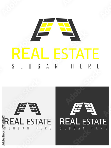 Real estate logo design concept, Absolutely, that description beautifully encapsulates the essence and goals of a realistic real estate logo. It emphasizes the importance of incorporating tangible.