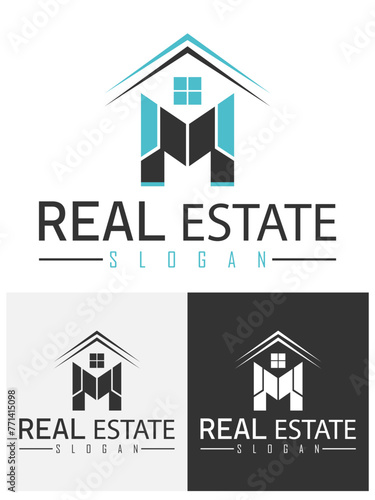 A realistic real estate logo captures the essence of the industry by incorporating tangible elements like houses, buildings, or keys, rendered with intricate detail to evoke a sense of trustworthiness