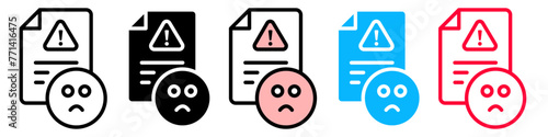 Vector Icon Illustrating Consumer Complaints with Negative Reviews Feedback and Ratings