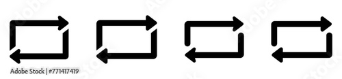 Refresh vector icon, sync repeat and reload arrow vector icons