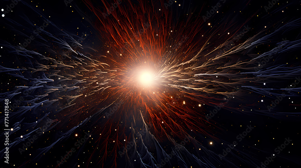 Fototapeta premium Big bang background in deep space