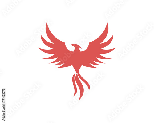 logo red phoenix  flying 