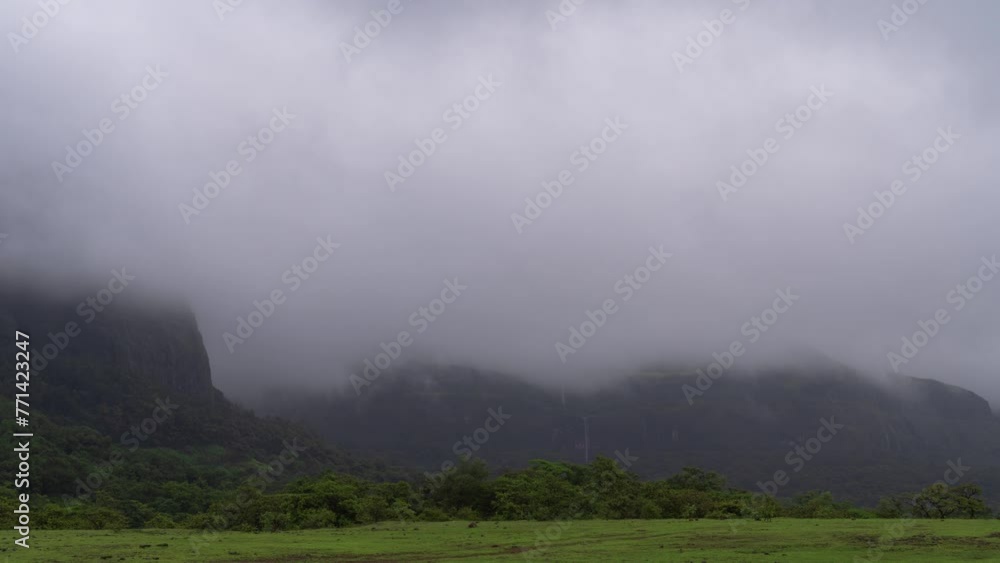 Timelapse - Dark monsoon storm coluds over a mountain 4K30 Timelapse - Dark monsoon storm coluds over a mountain 4K30
