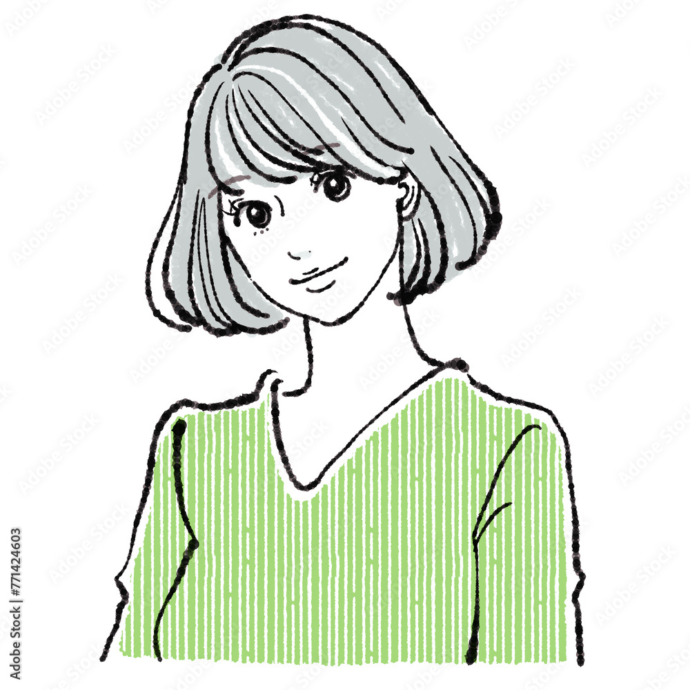 女性・女の子のイラスト素材 女性・女の子のイラスト素材