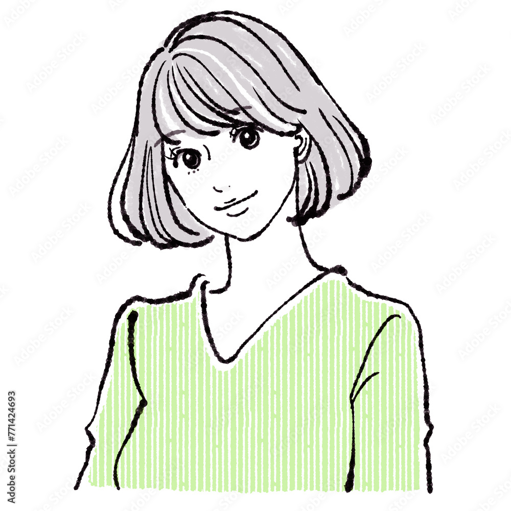 女性・女の子のイラスト素材 女性・女の子のイラスト素材