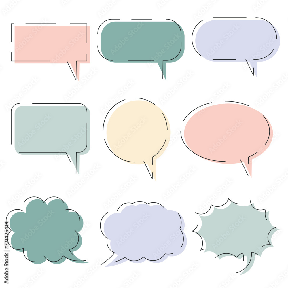 Blank Empty Speech Bubbles Vector Illustration Blank Empty Speech Bubbles Vector Illustration