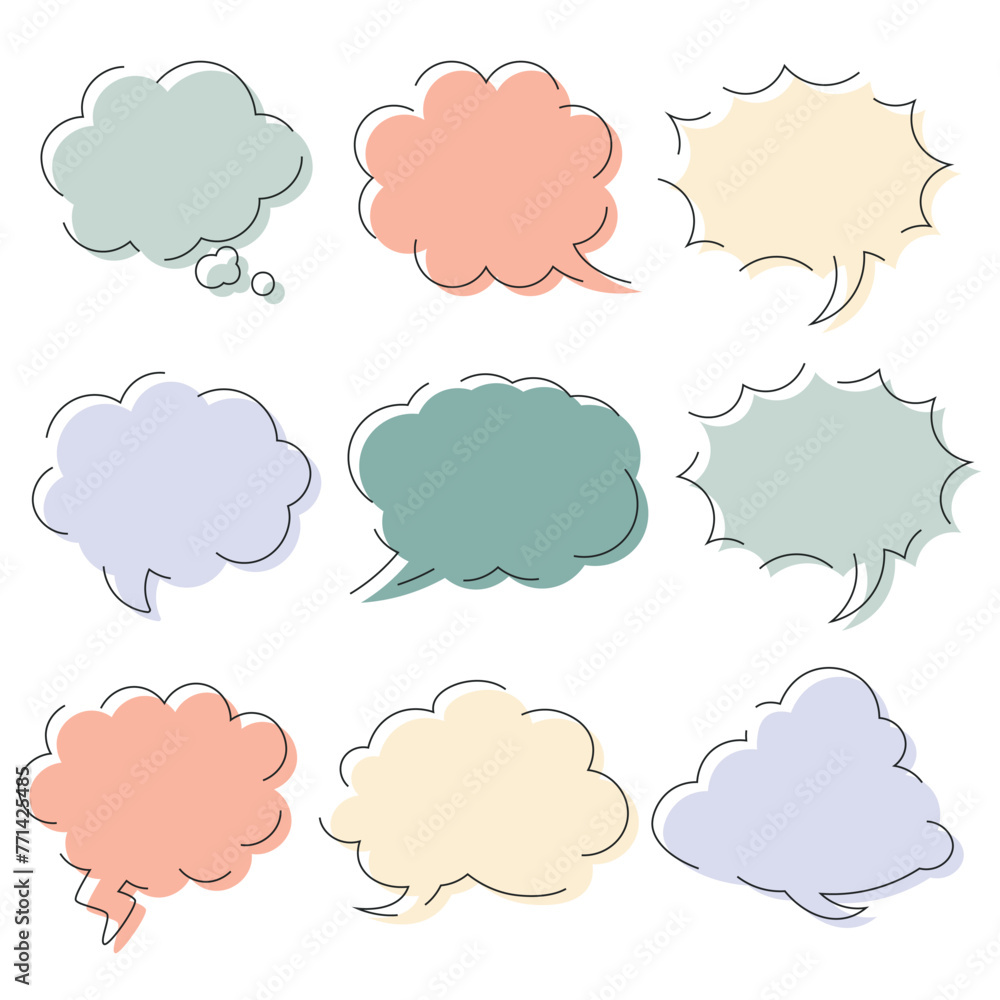 Blank Empty Speech Bubbles Vector Illustration Blank Empty Speech Bubbles Vector Illustration