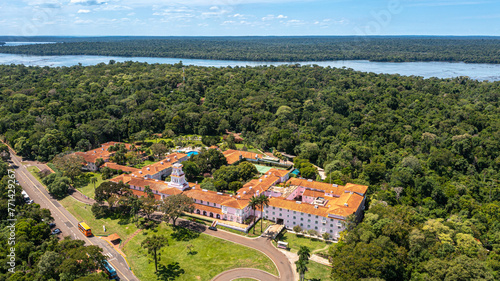 Belmond, hotel das cataratas Iguazu Falls from drone photo