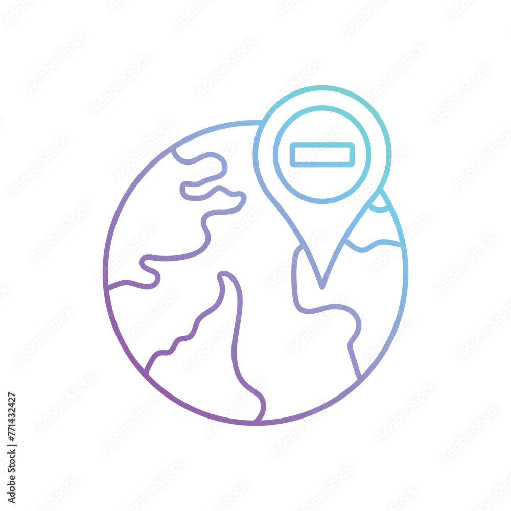 Remove location vector icon Remove location vector icon