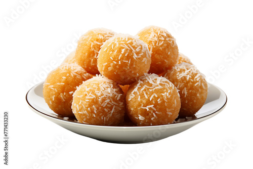 Atta Ladoo on transparent background. photo