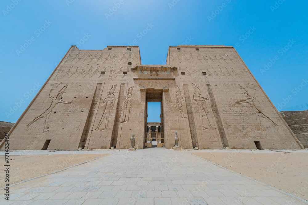 Edfu, Temple of Horus, wide angle lens, temples of ancient Egypt, ancient civilizations