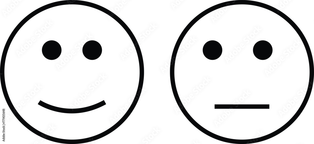 Fototapeta premium smiley faces emoji on white background