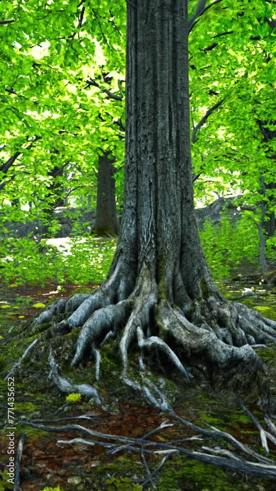 A large tree with a lot of green leaves A large tree with a lot of green leaves