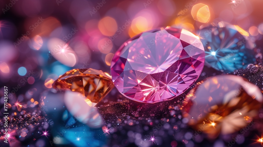 background of colored gemstones shining background of colored gemstones shining