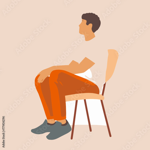 person sitting on chair