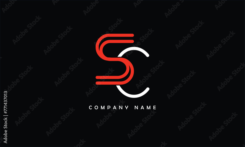 SC, CS, S, C Abstract Letters Logo Monogram SC, CS, S, C Abstract Letters Logo Monogram