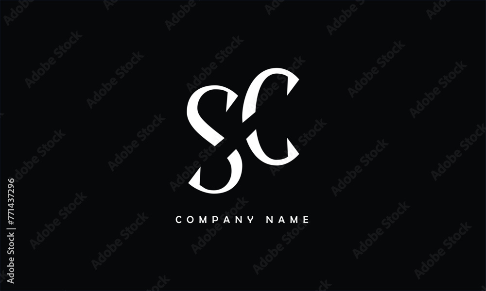 SC, CS, S, C Abstract Letters Logo Monogram SC, CS, S, C Abstract Letters Logo Monogram