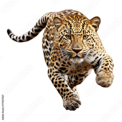 leopard jumping and running © Usman
