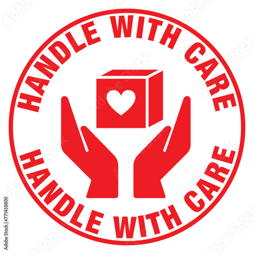  宅配荷物の注意喚起用シール、取扱注意