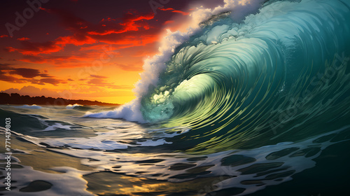 Colorful waves background